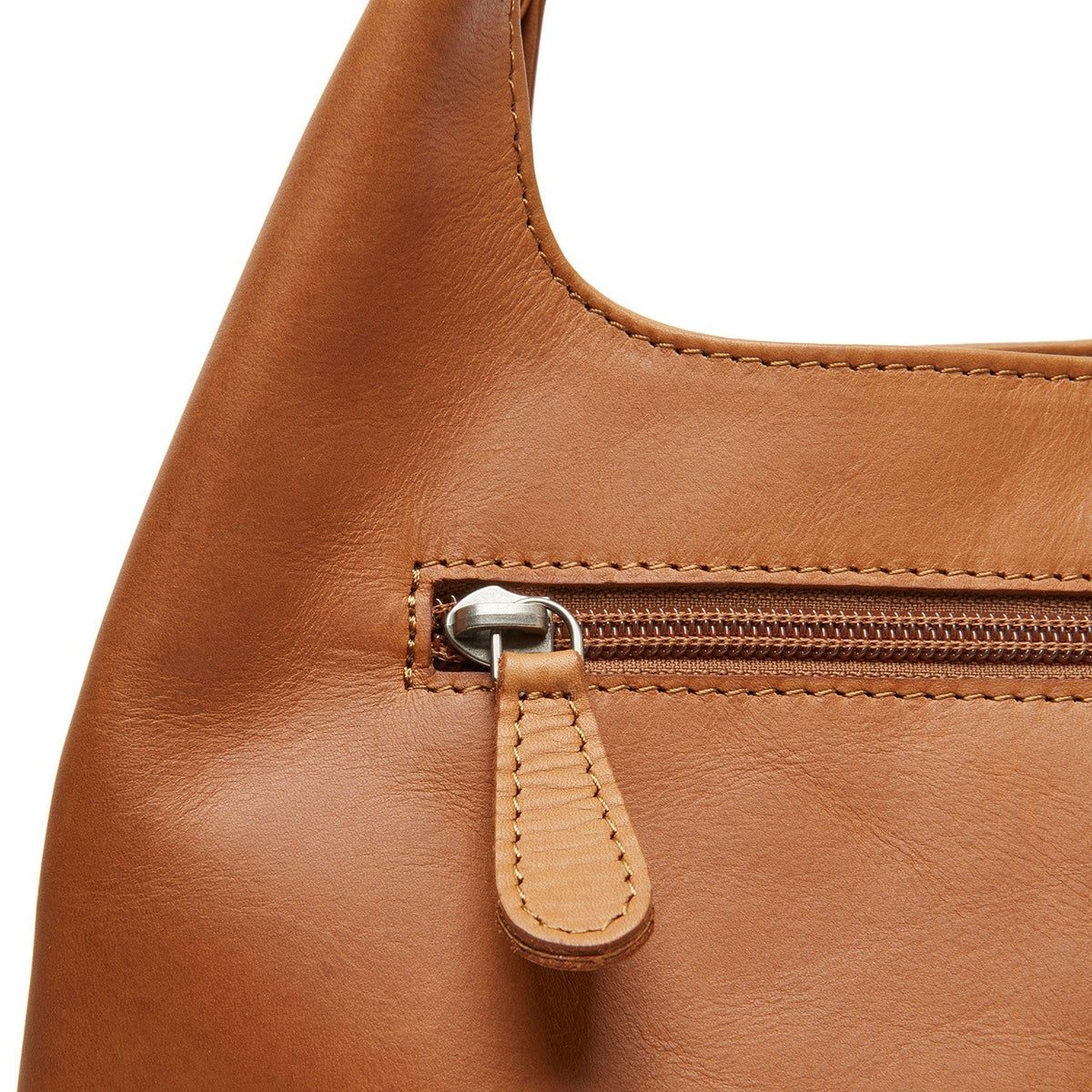 Cognac Leather Handbag Salina, detail view 3