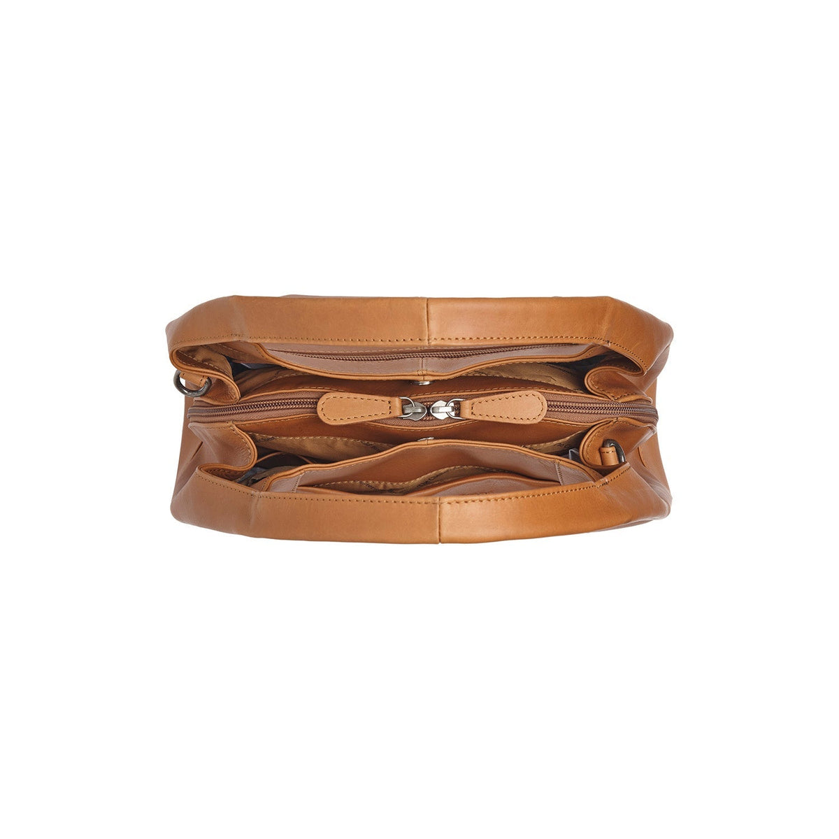 Cognac Leather Handbag Salina, detail view 4