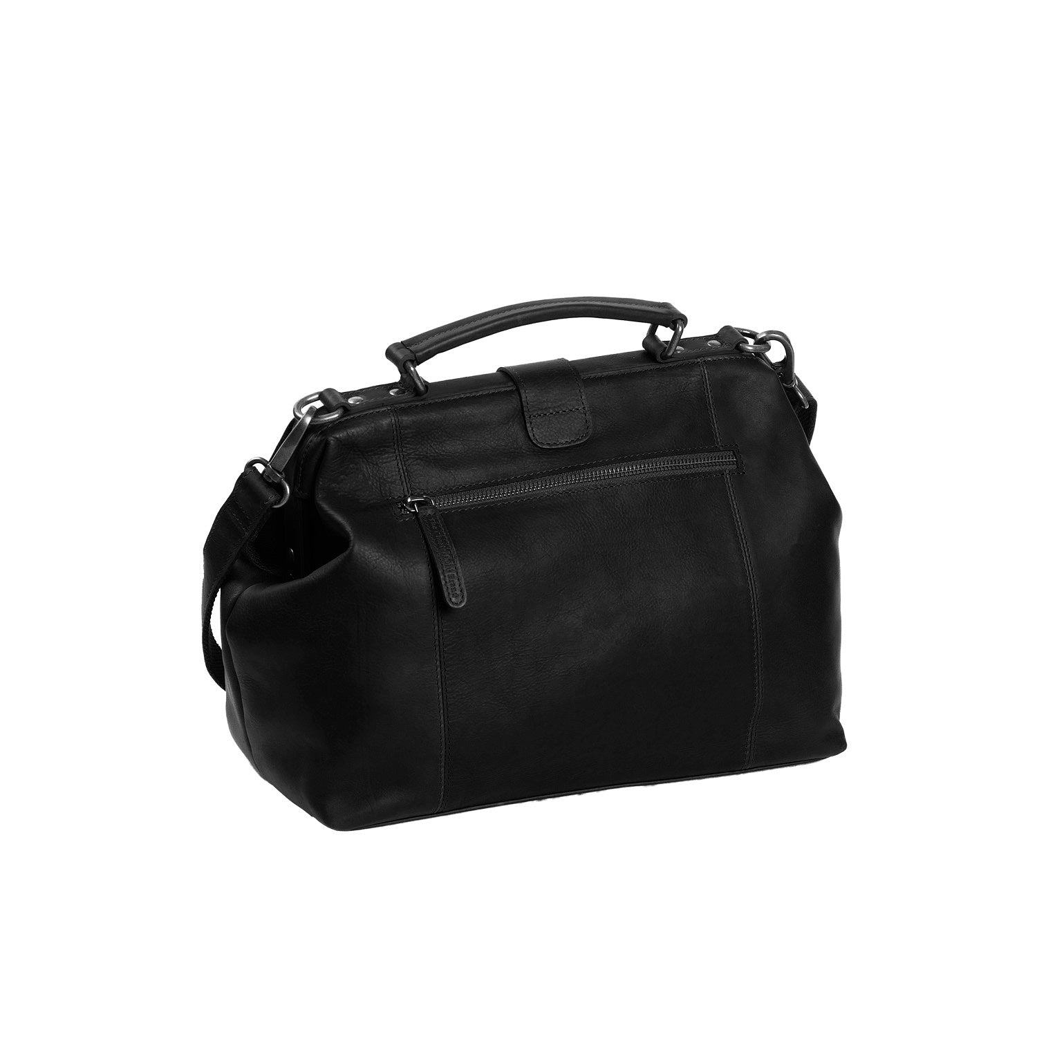 Black Leather Handbag Shaun, detail view 4