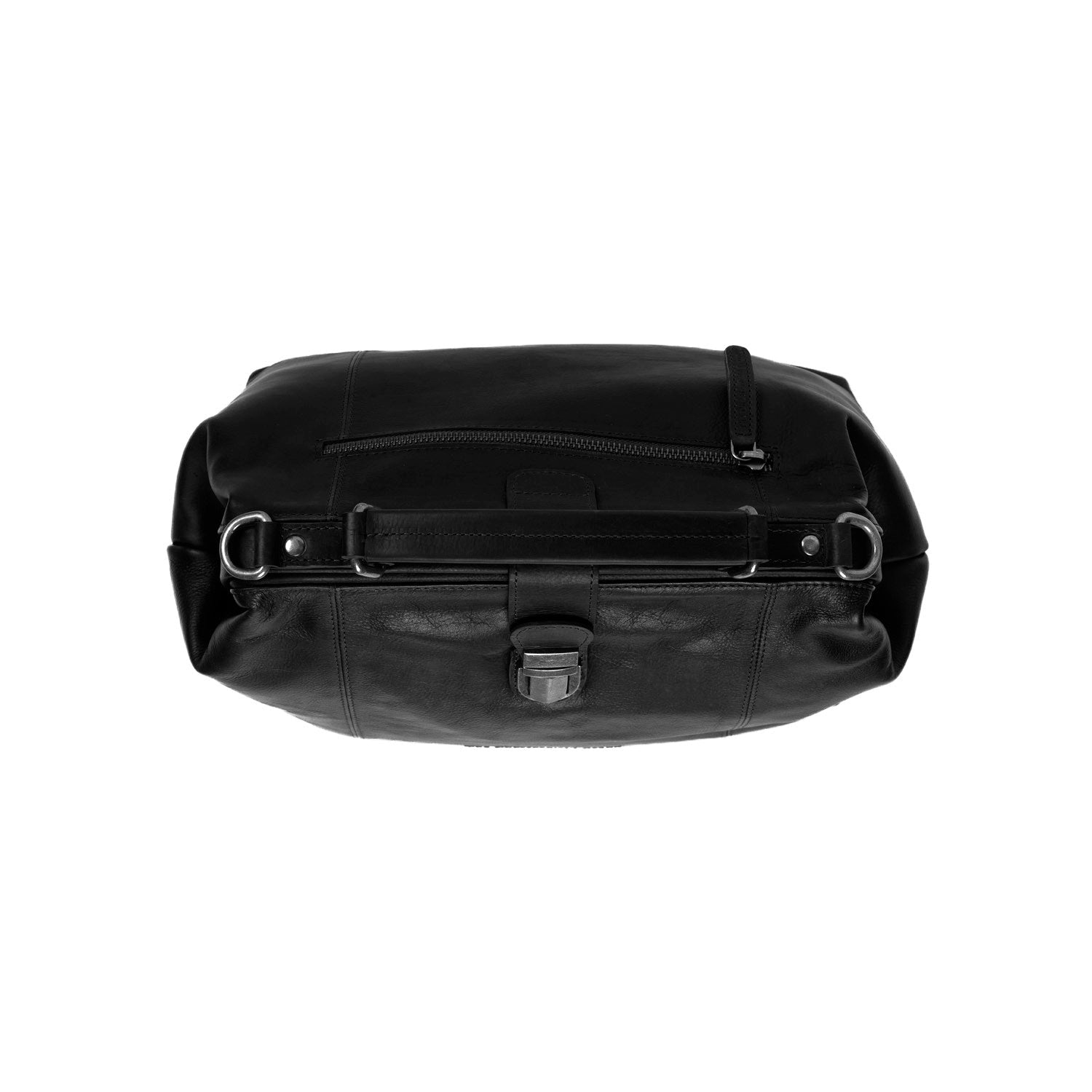 Black Leather Handbag Shaun, product view 3