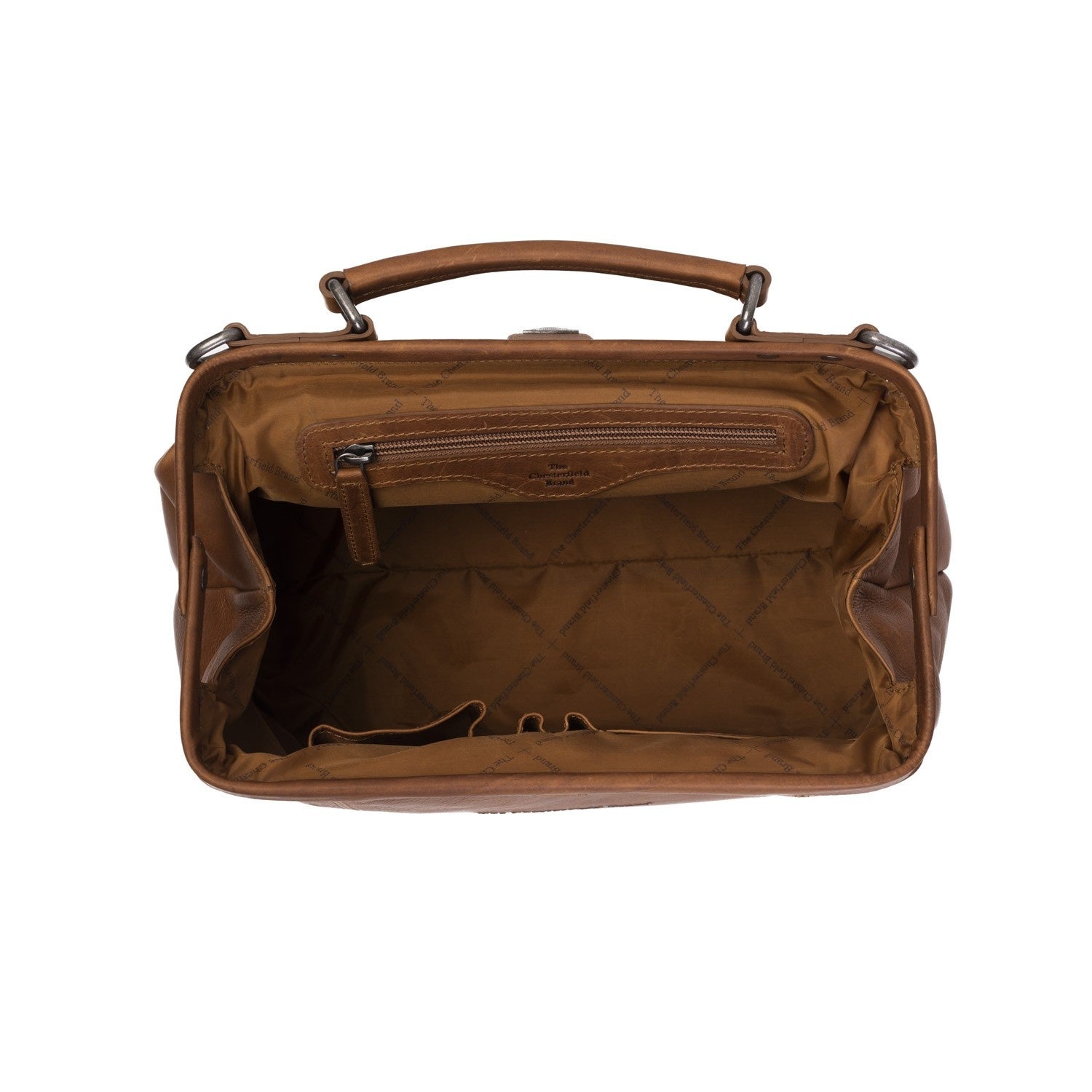 Cognac Leather Handbag Shaun, product view 3