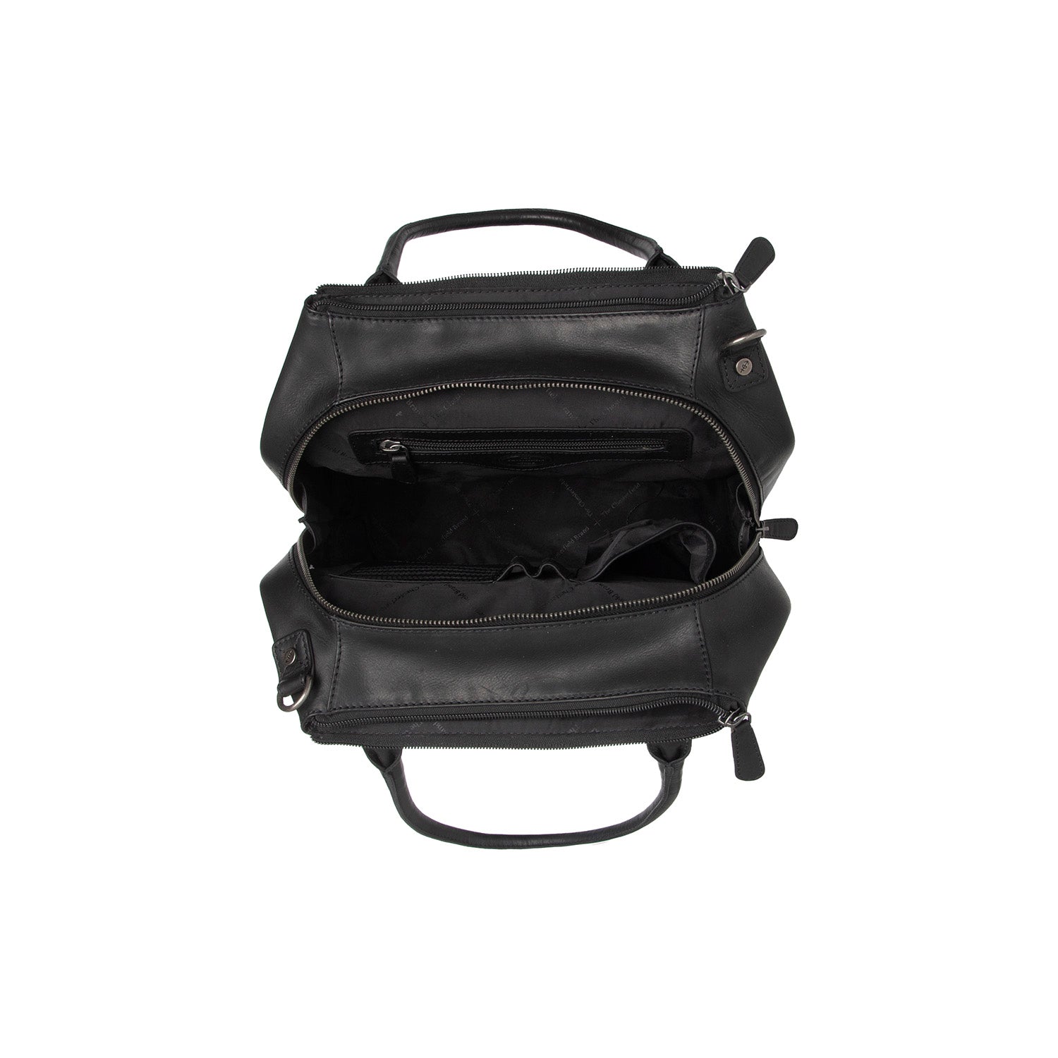 Black Leather Handbag Solvin, detail view 3