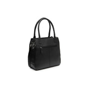 Black Leather Handbag Solvin, detail view 4