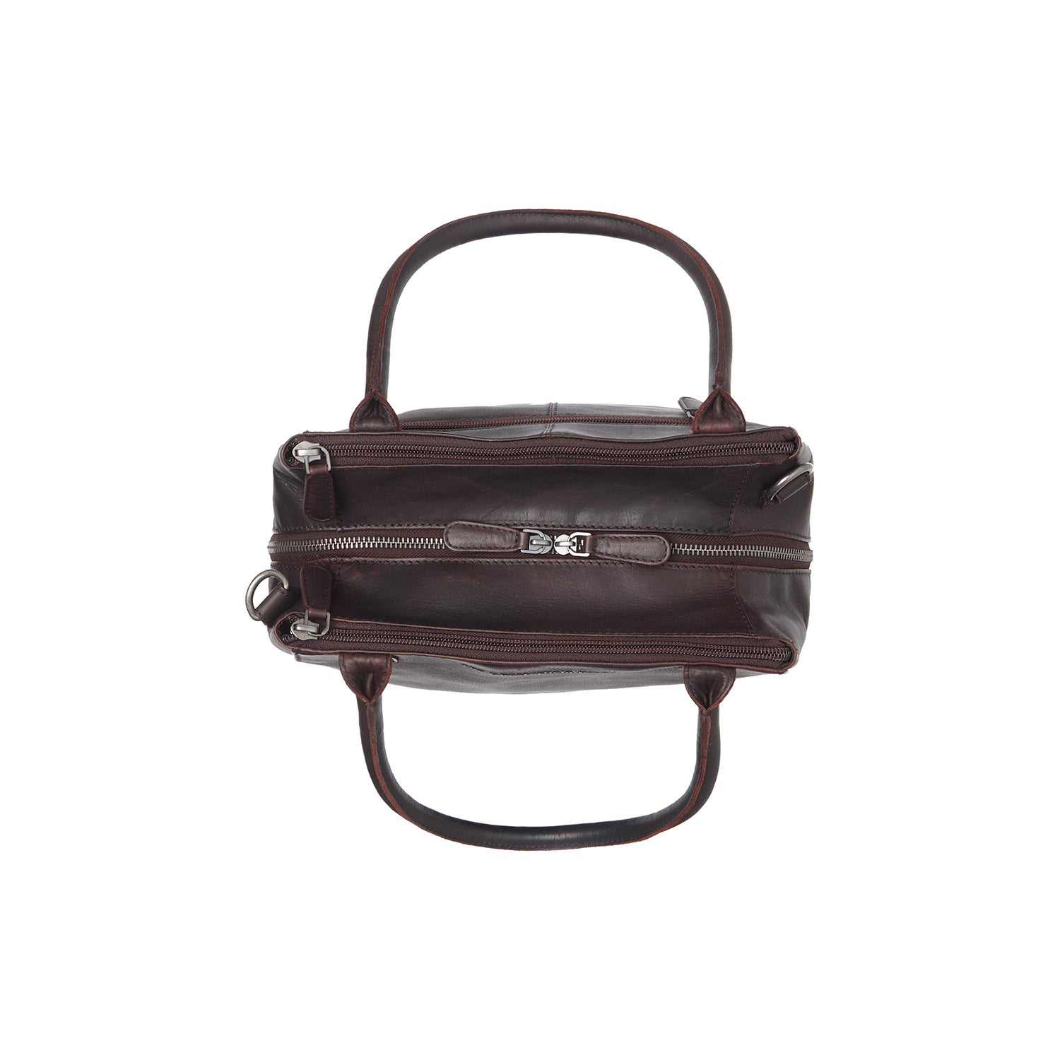 Brown Leather Handbag Solvin, detail view 1