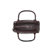 Brown Leather Handbag Solvin, detail view 1
