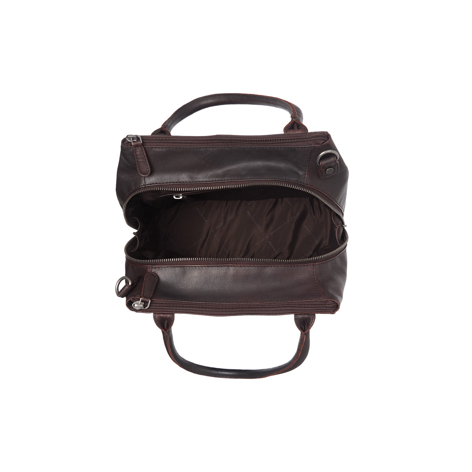 Brown Leather Handbag Solvin, detail view 3