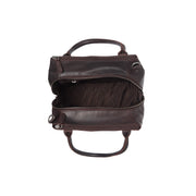 Brown Leather Handbag Solvin, detail view 3