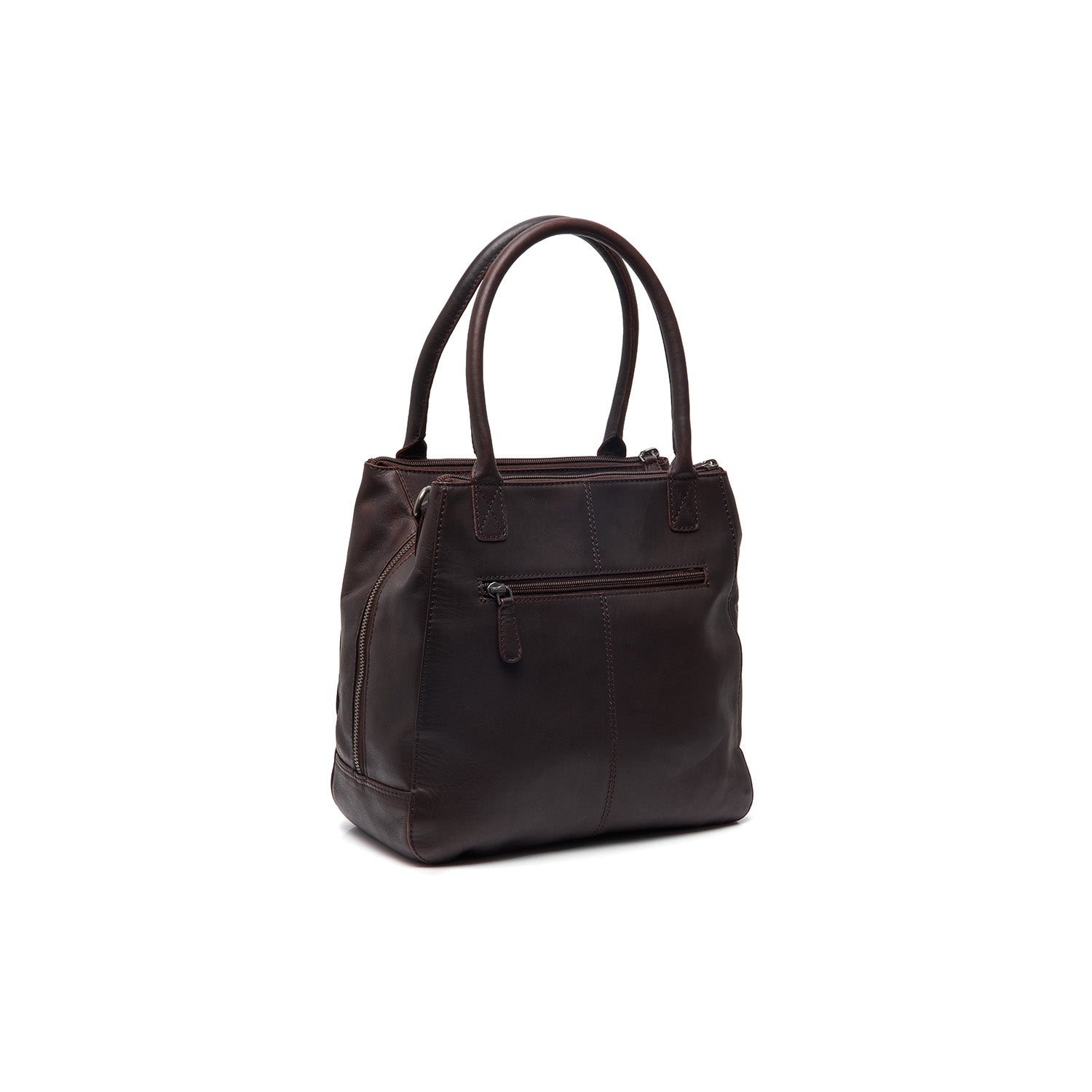 Brown Leather Handbag Solvin, detail view 4