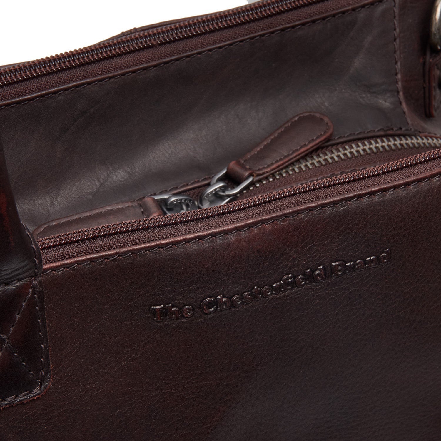 Brown Leather Handbag Solvin, product view 2