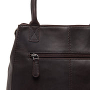 Brown Leather Handbag Solvin, product view 3