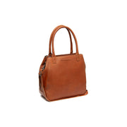 Cognac Leather Handbag Solvin, front view