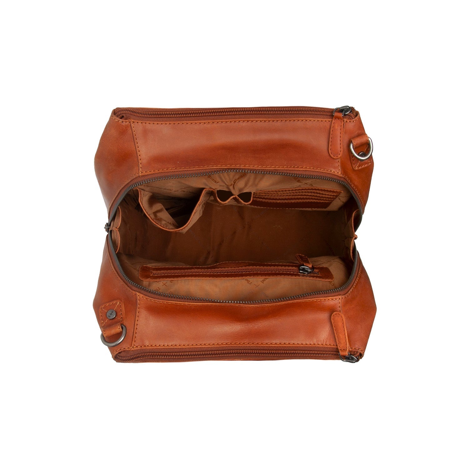 Cognac Leather Handbag Solvin, product view 3
