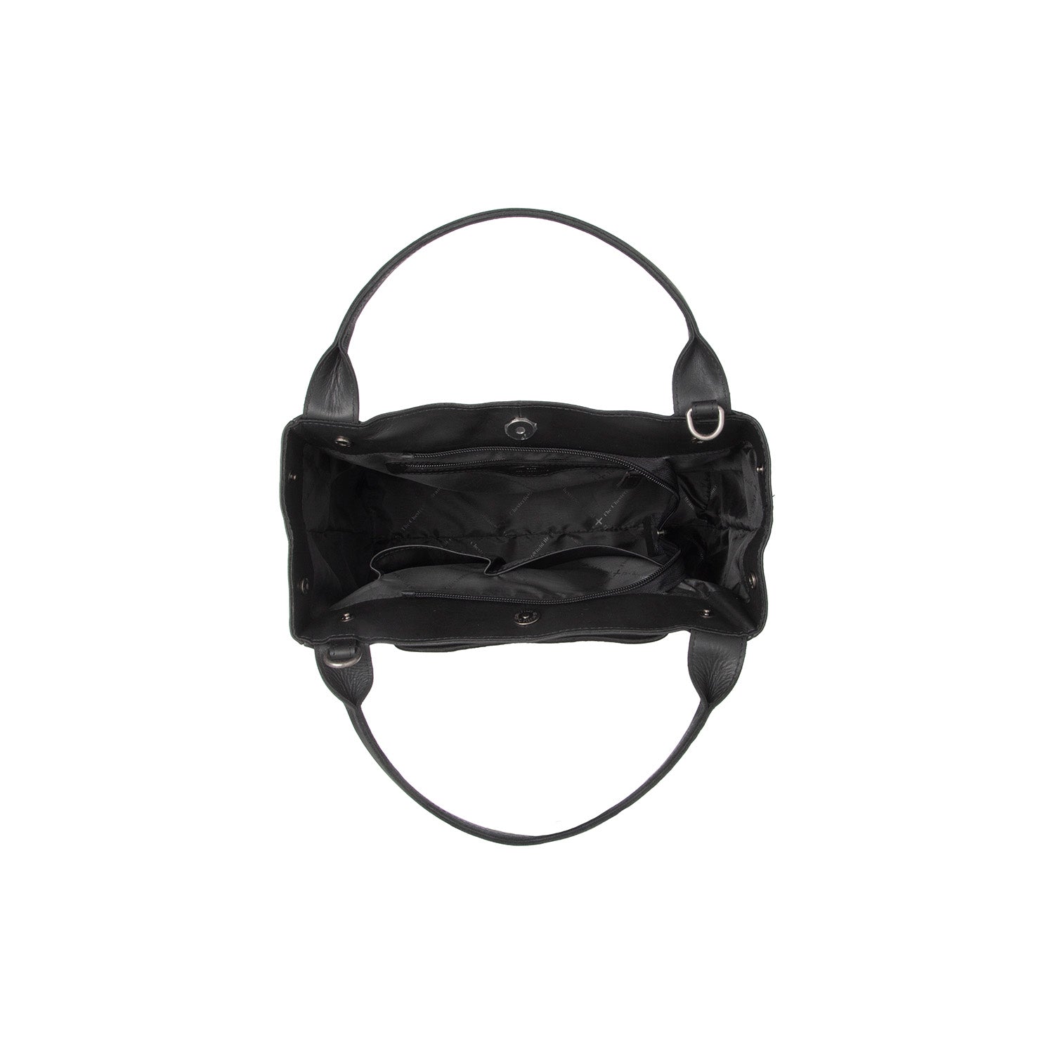 Black Leather Handbag Tenara, detail view 4