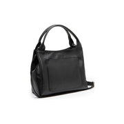Black Leather Handbag Tenara, front view