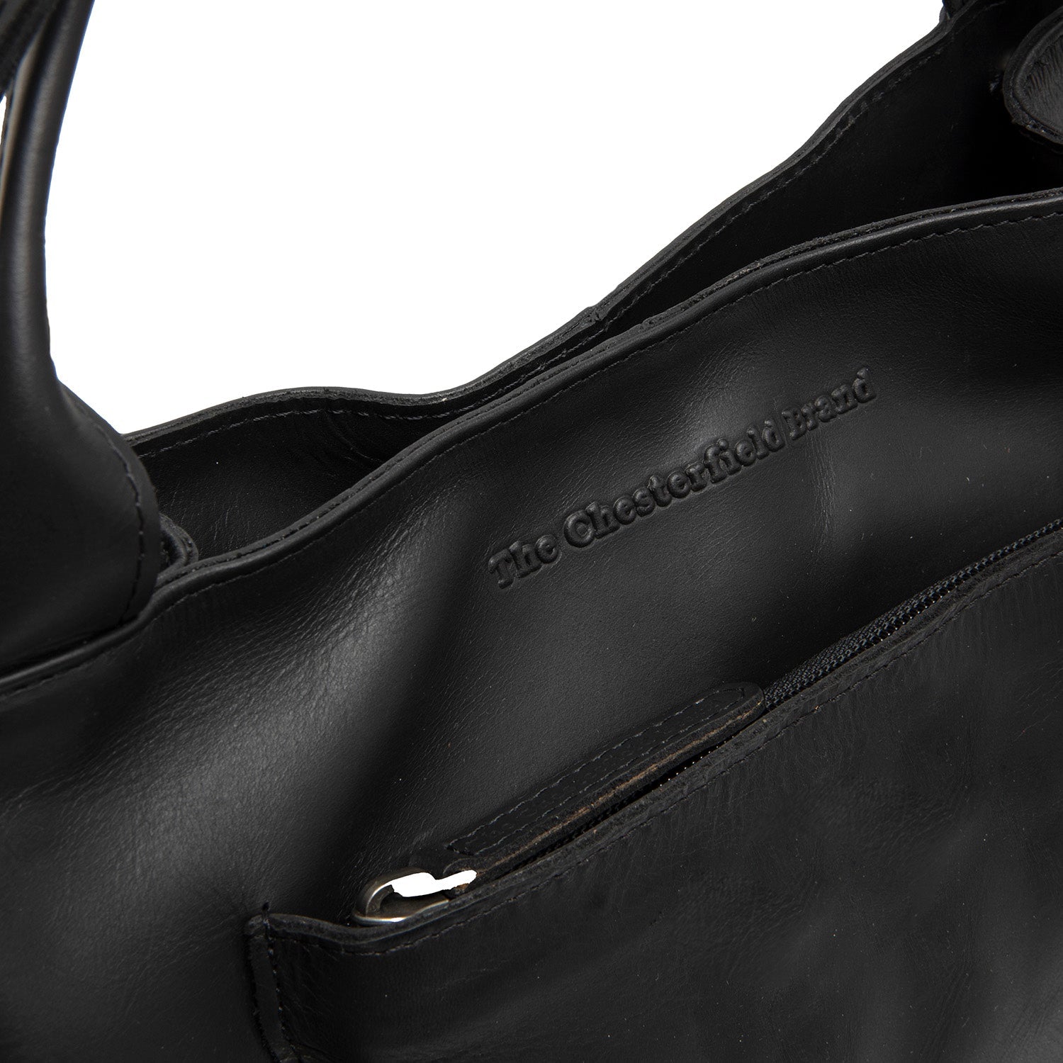 Black Leather Handbag Tenara, product view 3