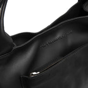Black Leather Handbag Tenara, product view 3
