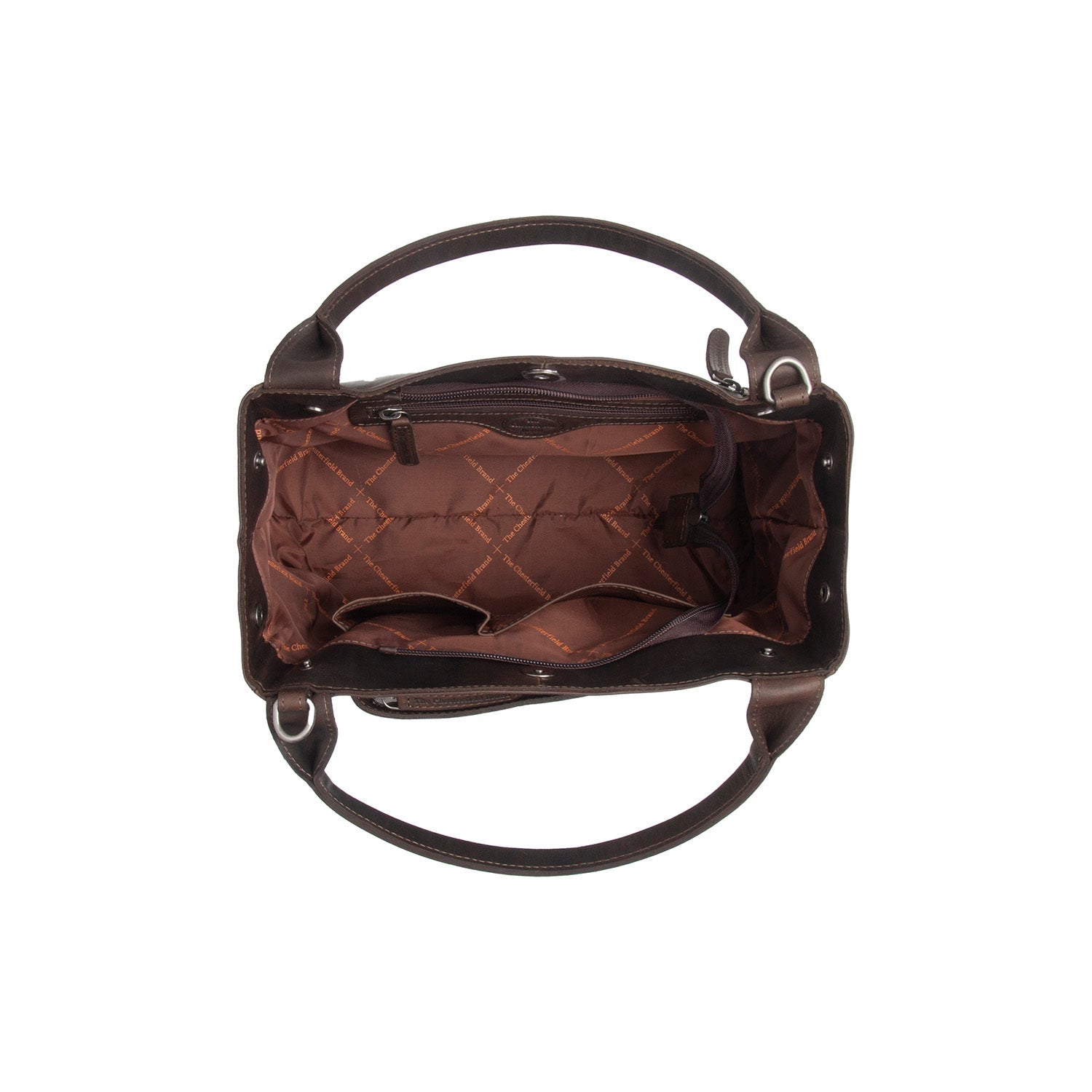Brown Leather Handbag Tenara, detail view 3