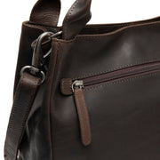 Brown Leather Handbag Tenara, product view 3