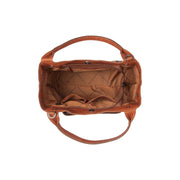 Cognac Leather Handbag Tenara, detail view 3
