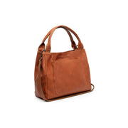 Cognac Leather Handbag Tenara, front view