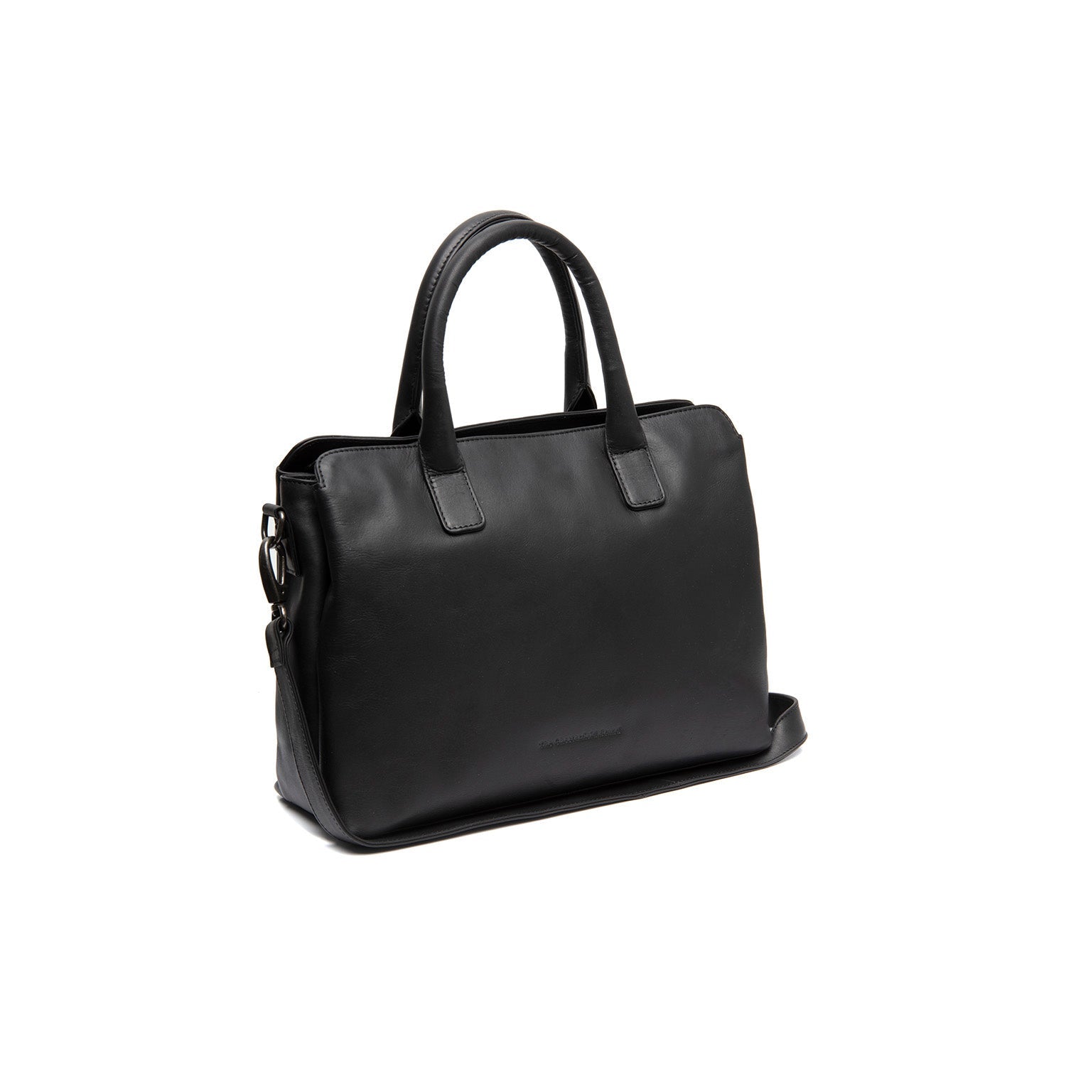 Black Leather Handbag Valmonte, front view