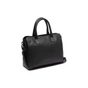 Black Leather Handbag Valmonte, front view