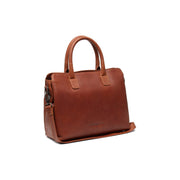 Cognac Leather Handbag Valmonte, front view