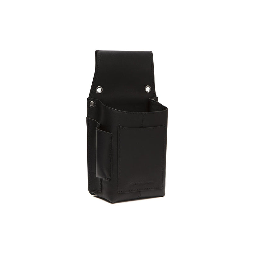Black Leather Holster for Waiter Wallet Taiwan, front view