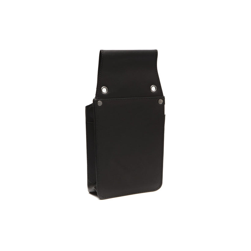 Black Leather Holster for Waiter Wallet Taiwan, front view