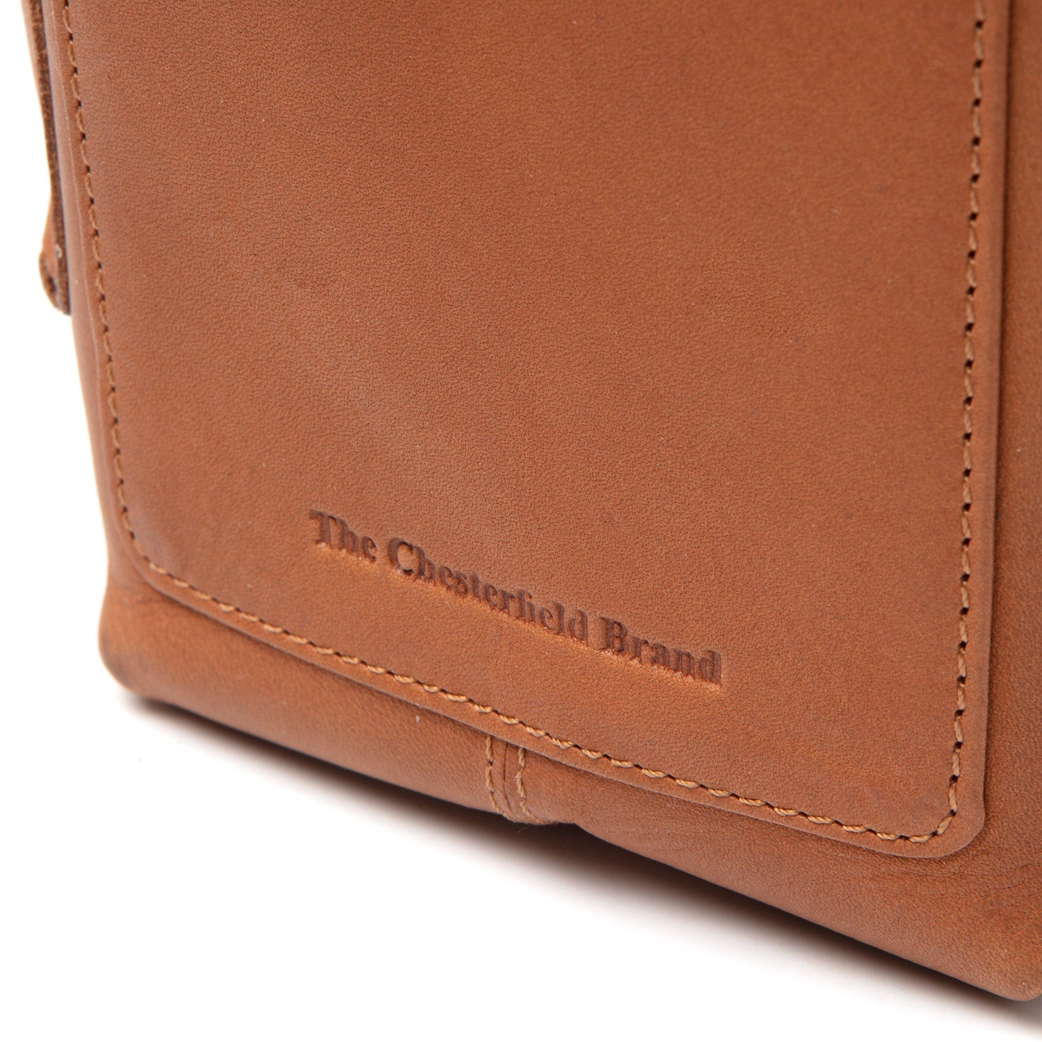Cognac Leather Holster for Waiter Wallet Taiwan, detail view 3