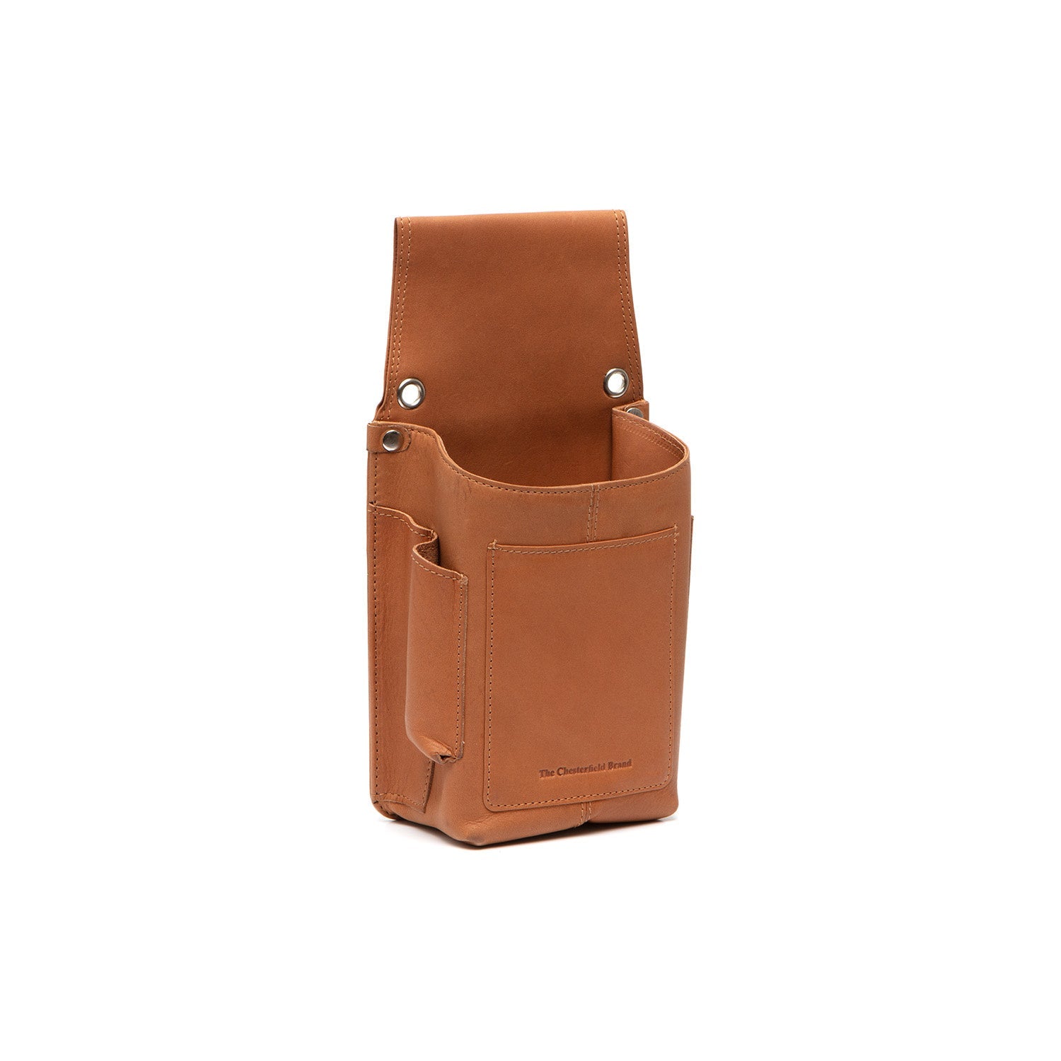 Cognac Leather Holster for Waiter Wallet Taiwan, front view