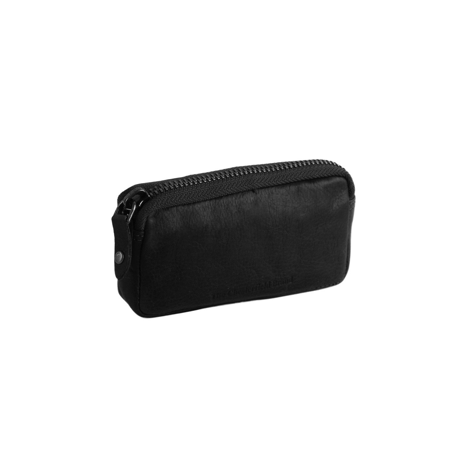 Black Leather Key Case Corey, front view