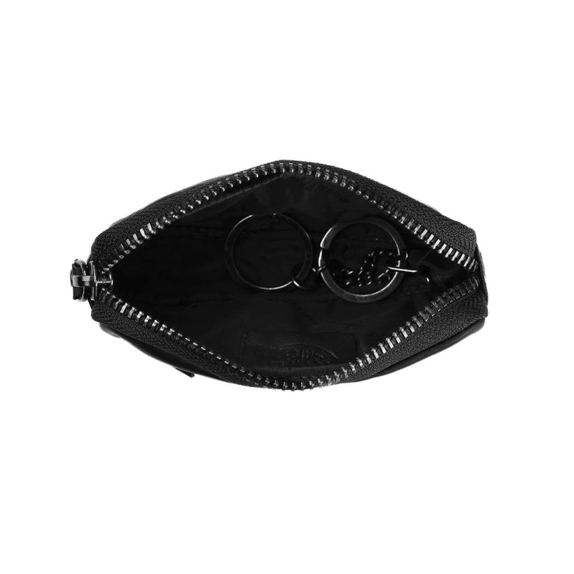 Black Leather Key Case Corey, front view