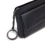 Black Leather Key Case Torano, detail view 1
