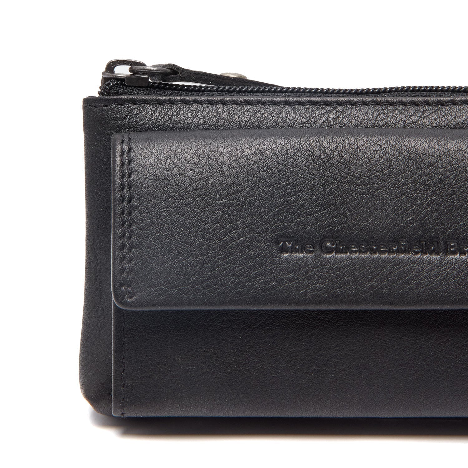 Black Leather Key Case Torano, detail view 3