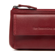 Red Leather Key Case Torano, detail view 1