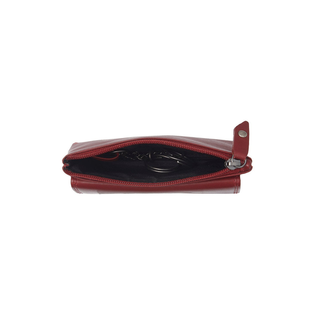 Red Leather Key Case Torano, detail view 4