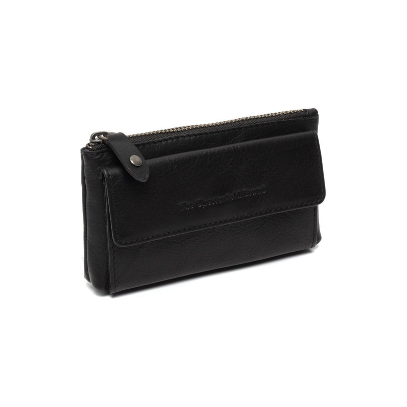 Black Leather Key Case Violette, front view