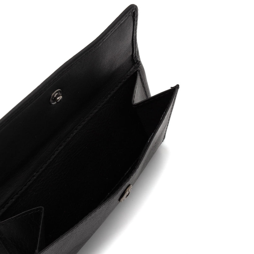 Black Leather Key Case Violette, front view