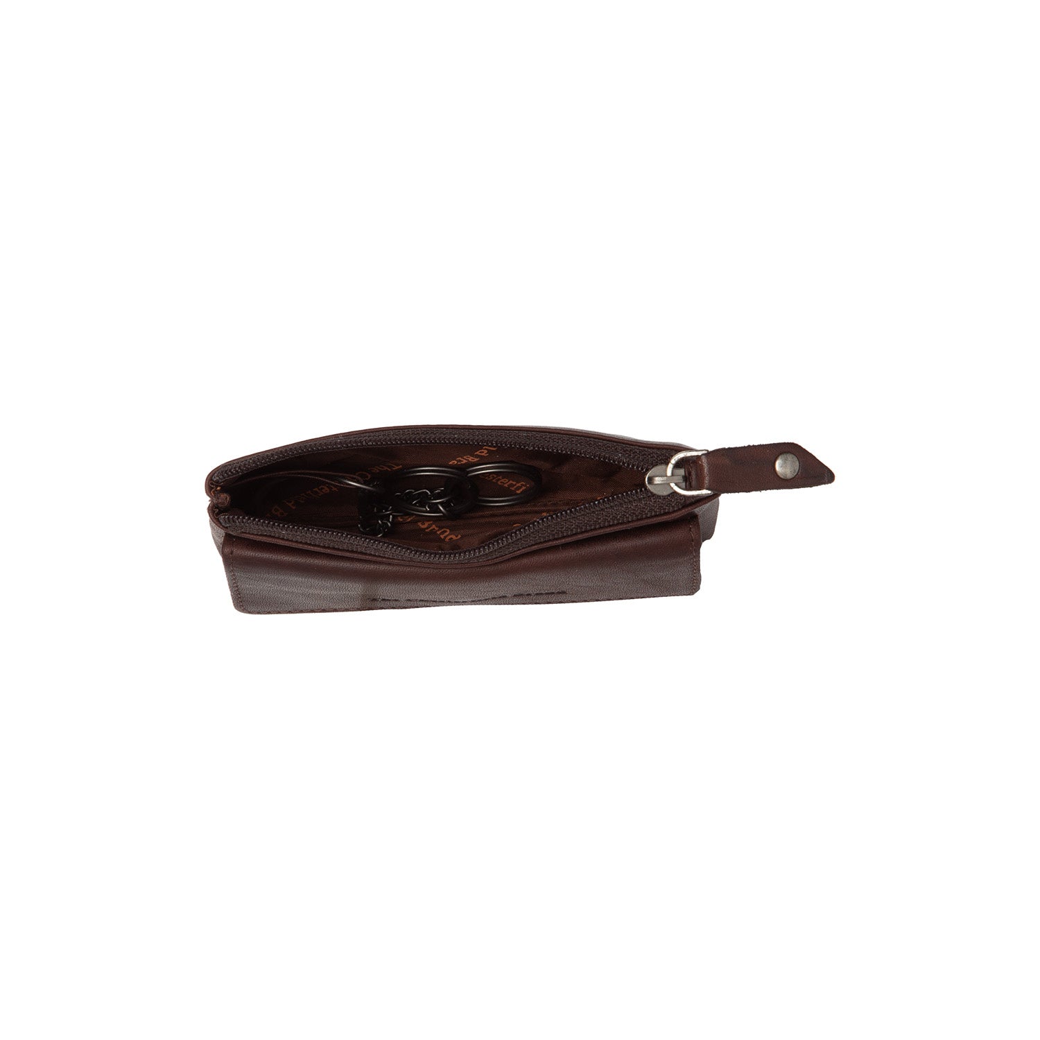 Brown Leather Key Case Violette, detail view 4