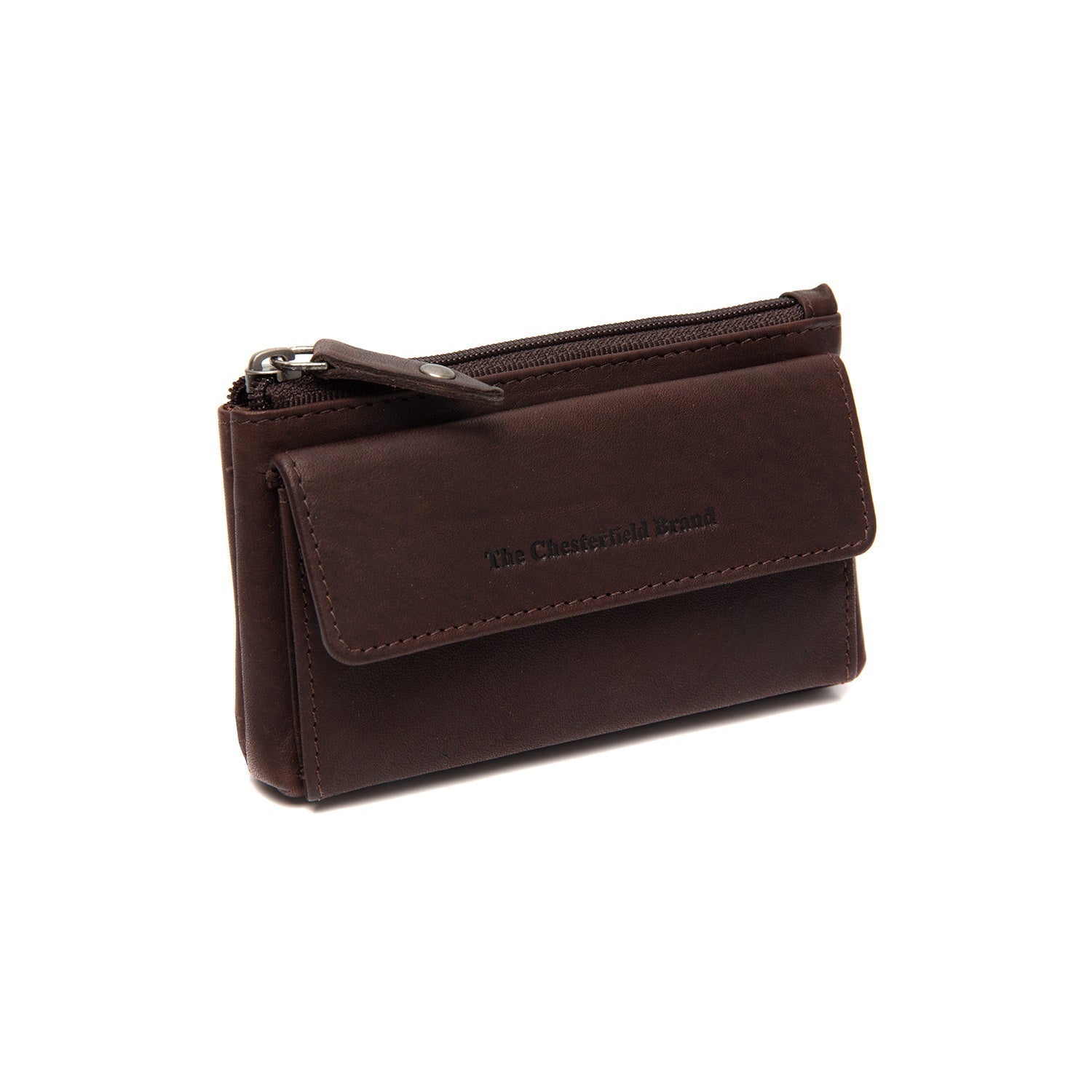 Brown Leather Key Case Violette, front view