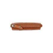 Cognac Leather Key Case Violette, detail view 4