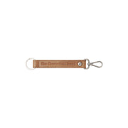 Brown Leather Key Ring Cognac, front view