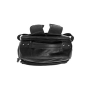 Black Leather Laptop Backpack Austin, detail view 3