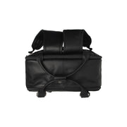 Black Leather Laptop Backpack Calden, detail view 3