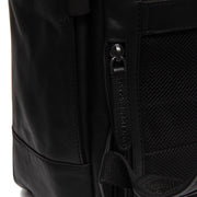 Black Leather Laptop Backpack Calden, detail view 5