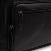 Black Leather Laptop Backpack Calden, detail view 6