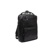 Black Leather Laptop Backpack Calden, front view