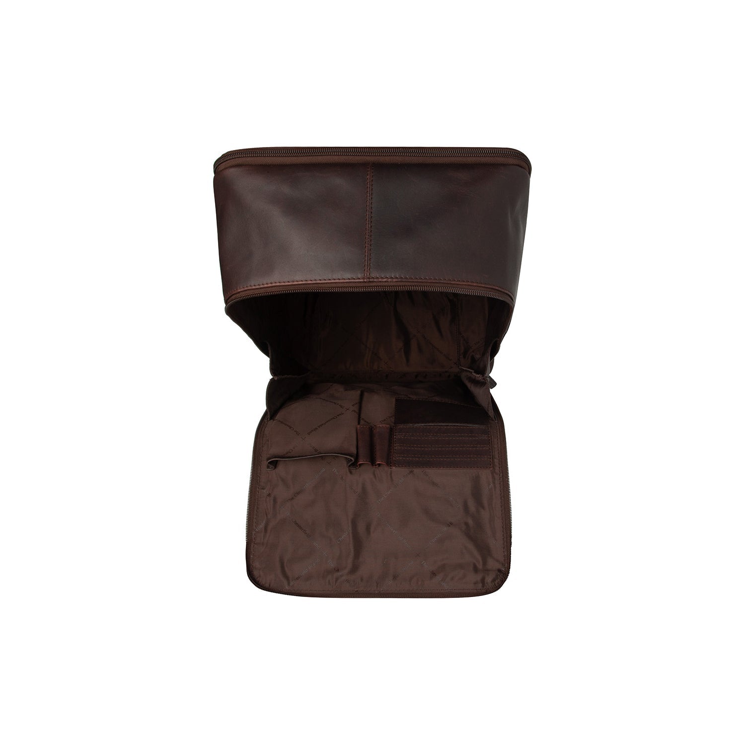 Brown Leather Laptop Backpack Calden, detail view 3