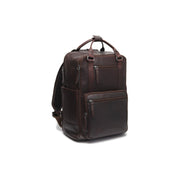 Brown Leather Laptop Backpack Calden, front view